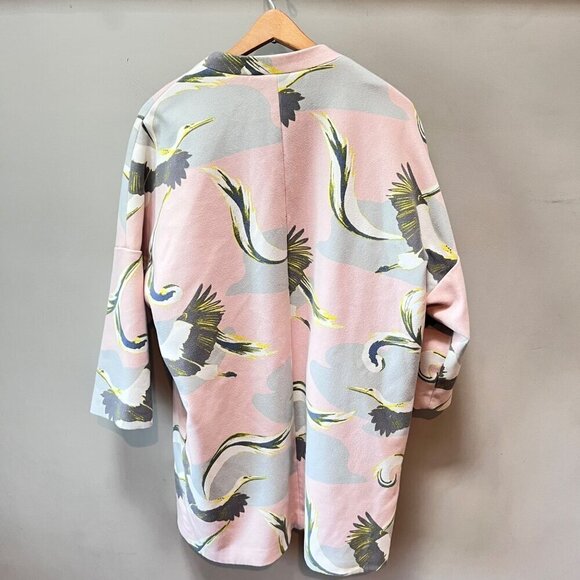 H&M Crane Print Kimono Jacket in Blush - Size S - Picture 5 of 5